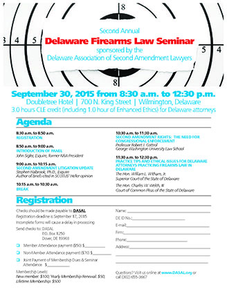 Delaware Firearms Law Seminar 09302015